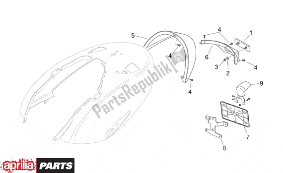 Toutes les pièces pour le Rear Body Iii du Aprilia Mojito Retro 550 1999 - 2003