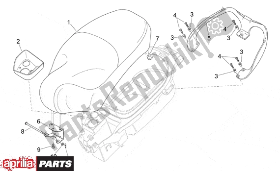 Toutes les pièces pour le Saddle Handle du Aprilia Mojito Retro 550 1999 - 2003