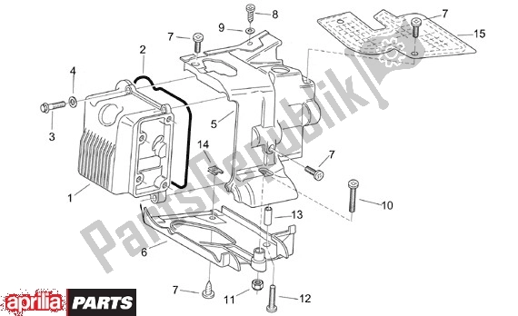 All parts for the Cilinderkopdeksel of the Aprilia Mojito Retro Custom 665 125 1999 - 2001