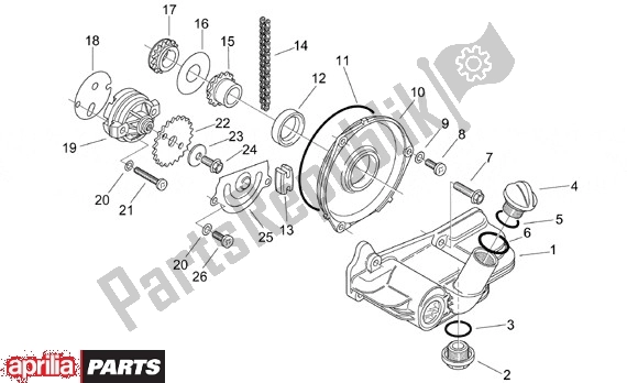 Toutes les pièces pour le La Pompe à Huile du Aprilia Mojito Retro Custom 665 125 1999 - 2001