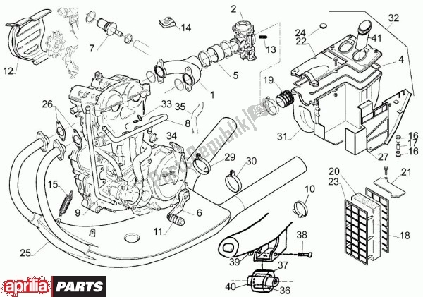 Tutte le parti per il Filtro Dell'aria del Aprilia Moto'6. 5 420 650 1995 - 1999