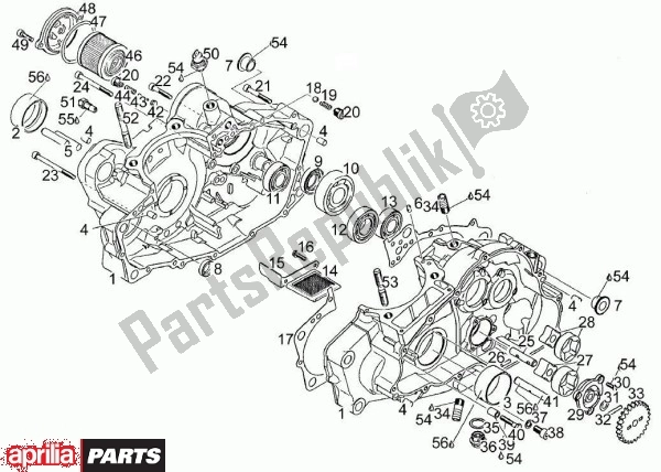 Tutte le parti per il Pompa Dell'olio del Aprilia Moto'6. 5 420 650 1995 - 1999