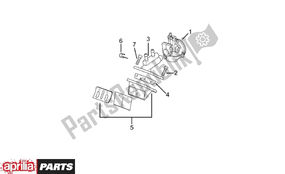 All parts for the Carburettor I of the Aprilia Motorblok AM6 750 1995