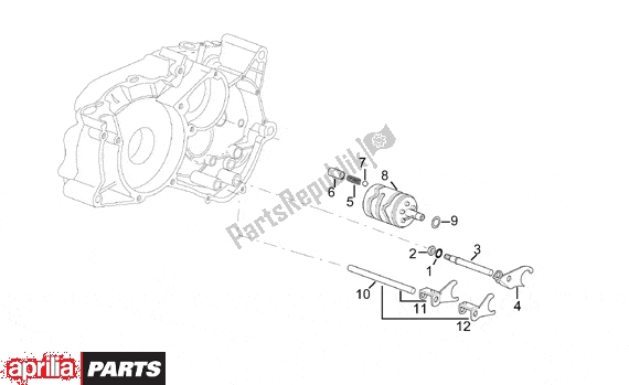 Toutes les pièces pour le Gearbox Driven Shaft Ii du Aprilia Motorblok AM6 750 1995