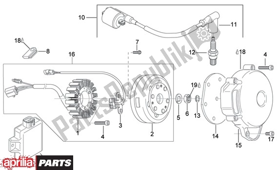 All parts for the Ignition of the Aprilia MX 109 125 2004 - 2006