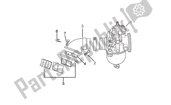Todas las partes para Carburettor I de Aprilia MX 219 50 2004