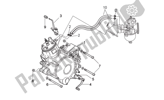 All parts for the Engine of the Aprilia MX 219 50 2004