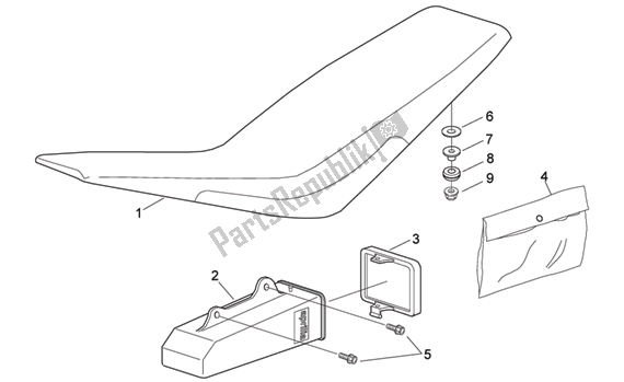 Tutte le parti per il Saddle del Aprilia MX 219 50 2004