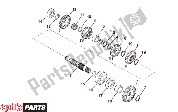 All parts for the Fixed Gear of the Aprilia MXV 51 450 2008 - 2010