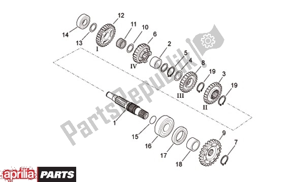 Todas as partes de Fixed Gear do Aprilia MXV 51 450 2008 - 2010