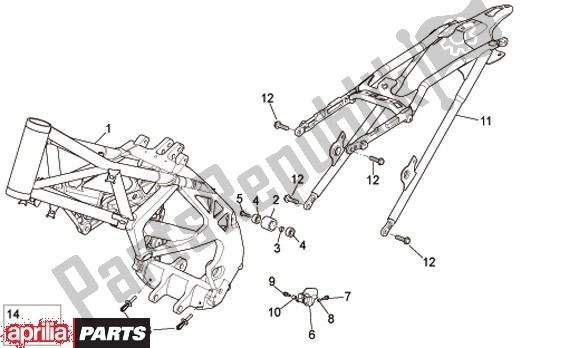 All parts for the Frame of the Aprilia MXV 51 450 2008 - 2010