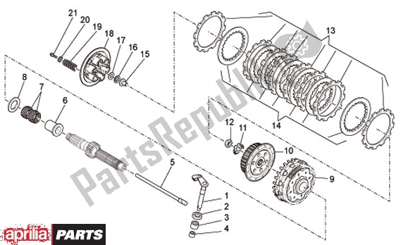 Tutte le parti per il Frizione del Aprilia MXV 51 450 2008 - 2010