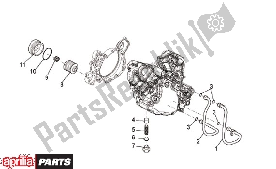All parts for the Oil Filter of the Aprilia MXV 51 450 2008 - 2010