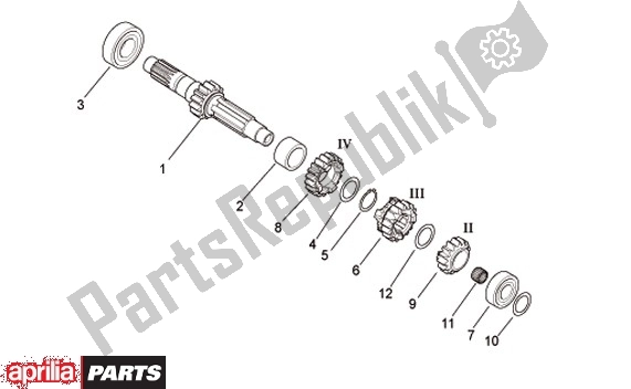 All parts for the Transmissieas of the Aprilia MXV 51 450 2008 - 2010