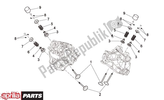 All parts for the Ventielen of the Aprilia MXV 51 450 2008 - 2010