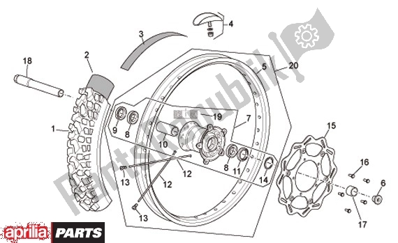 Toutes les pièces pour le Roue Avant du Aprilia MXV 51 450 2008 - 2010