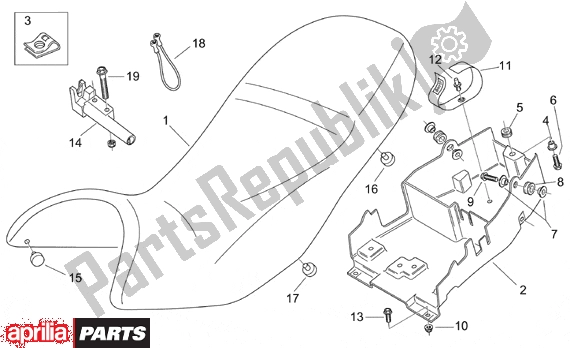 Wszystkie części do Central Body Saddle Aprilia Pegaso 3 11 650 1997 - 2000