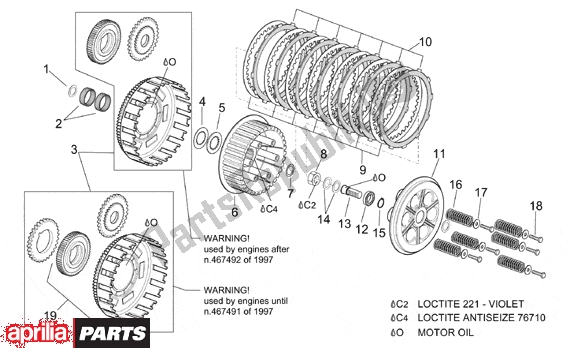 Wszystkie części do Clutch Aprilia Pegaso 3 11 650 1997 - 2000