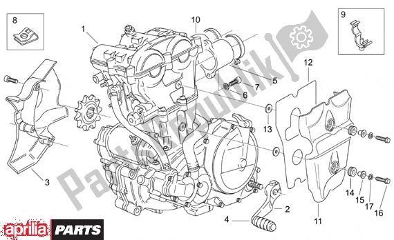 Alle onderdelen voor de Engine van de Aprilia Pegaso 3 11 650 1997 - 2000