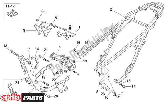 Wszystkie części do Frame Ii Aprilia Pegaso 3 11 650 1997 - 2000