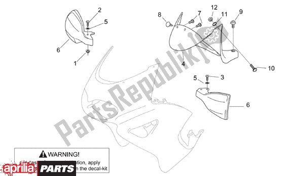 All parts for the Front Body Handguard of the Aprilia Pegaso 3 11 650 1997 - 2000