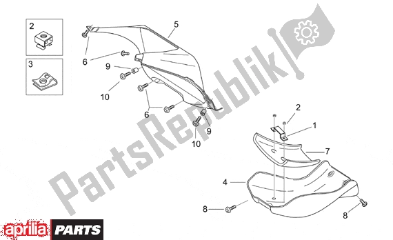 Tutte le parti per il Front Body Sump Guard del Aprilia Pegaso 3 11 650 1997 - 2000