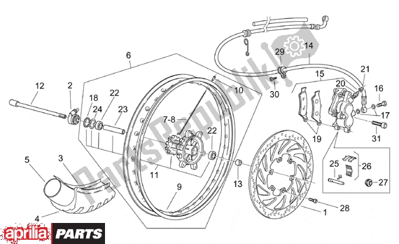 Wszystkie części do Front Wheel Aprilia Pegaso 3 11 650 1997 - 2000