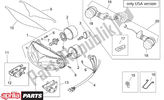 Toutes les pièces pour le Lights I du Aprilia Pegaso 3 11 650 1997 - 2000