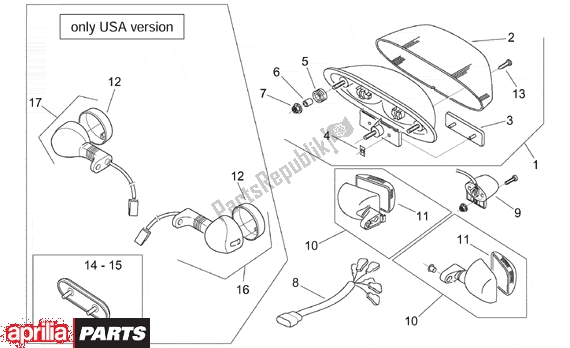 All parts for the Lights Ii of the Aprilia Pegaso 3 11 650 1997 - 2000