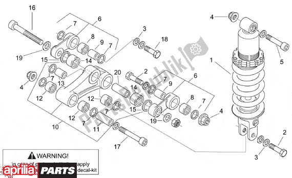 Alle Teile für das Rear Shock Absorber des Aprilia Pegaso 3 11 650 1997 - 2000