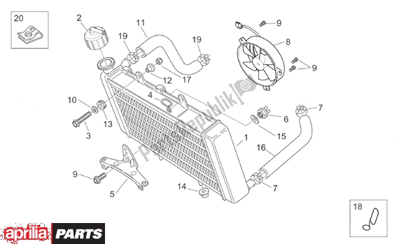 All parts for the Cooling System of the Aprilia Pegaso IE 261 650 2001 - 2004