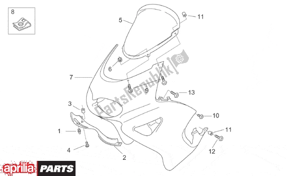 Todas as partes de Front Body I do Aprilia Pegaso IE 261 650 2001 - 2004