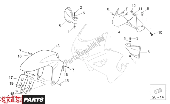 Alle onderdelen voor de Front Body Ii van de Aprilia Pegaso IE 261 650 2001 - 2004