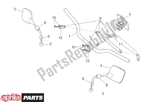 All parts for the Handlebar Mirrors of the Aprilia Pegaso IE 261 650 2001 - 2004