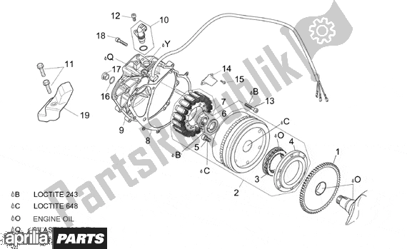 All parts for the Ignition Unit of the Aprilia Pegaso IE 261 650 2001 - 2004