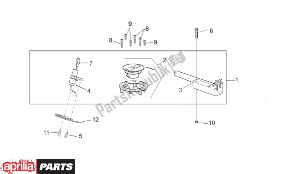 Toutes les pièces pour le Lock Hardware Kit du Aprilia Pegaso IE 261 650 2001 - 2004