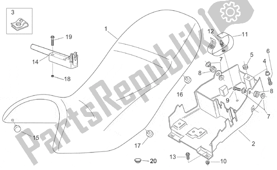 Toutes les pièces pour le Saddle du Aprilia Pegaso IE 261 650 2001 - 2004