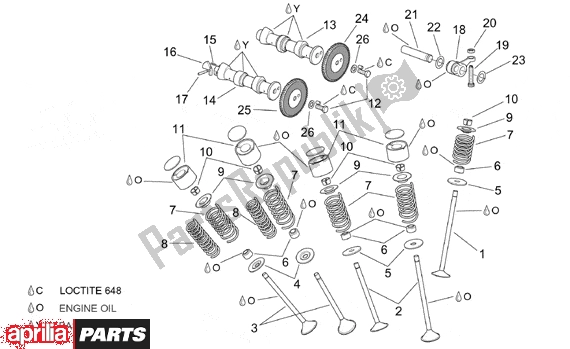 Wszystkie części do Valves Aprilia Pegaso IE 261 650 2001 - 2004