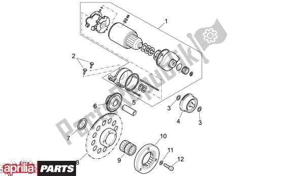 Todas as partes de Motor De Arranque do Aprilia Pegaso Strada-factory-trail 18 660 2005 - 2009