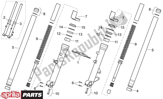 Todas as partes de Veerpoten Strada do Aprilia Pegaso Strada-factory-trail 18 660 2005 - 2009