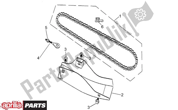 Tutte le parti per il Ketting del Aprilia Quasar 2T AC 999 50 2003