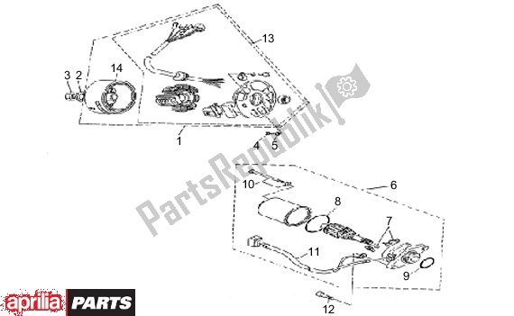 All parts for the Ontstekingssysteem of the Aprilia Quasar 2T AC 999 50 2003