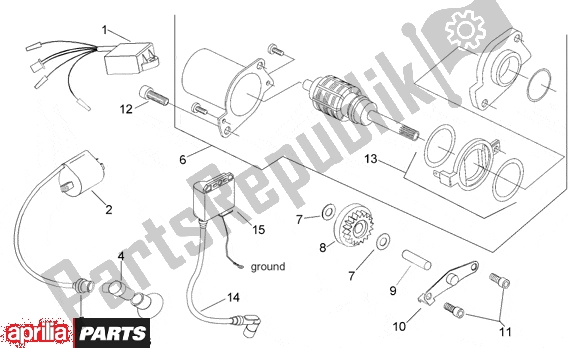 All parts for the Ignition Unit of the Aprilia Rally 512 50 1995 - 2003