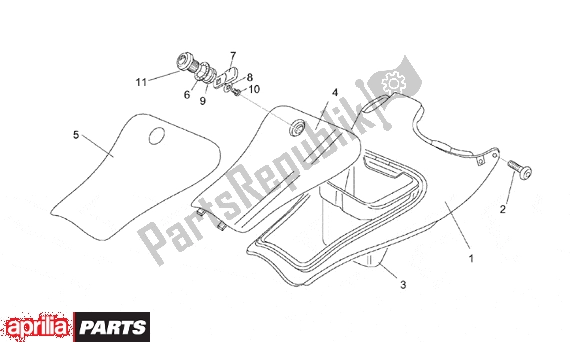 Tutte le parti per il Central Body I del Aprilia Rally Liquid Cooled 514 50 1996 - 1999