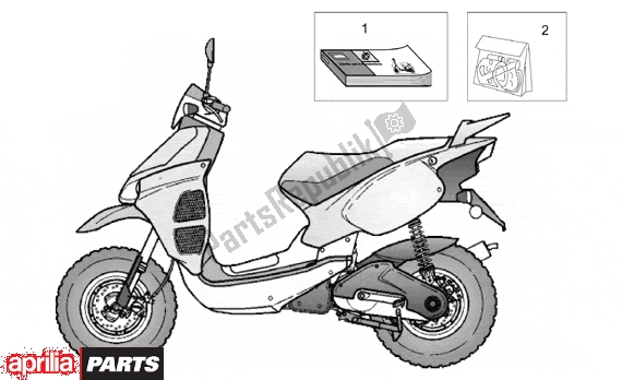 Alle onderdelen voor de Op S Handbook And Decal van de Aprilia Rally Liquid Cooled 514 50 1996 - 1999