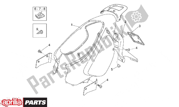 All parts for the Rear Body I of the Aprilia Rally Liquid Cooled 514 50 1996 - 1999