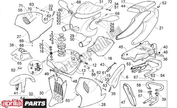 All parts for the Body of the Aprilia RS 331 125 1998