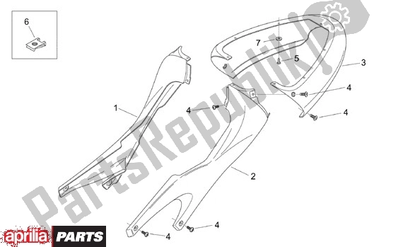 All parts for the Achterkant Opbouw I of the Aprilia RS 340 125 1999 - 2005