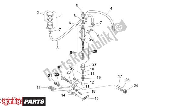 Todas las partes para Achterwielrempomp de Aprilia RS 340 125 1999 - 2005