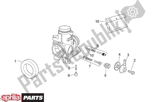 Alle onderdelen voor de Carburateurcomponenten van de Aprilia RS 340 125 1999 - 2005